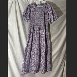 Small Flower Patterned J Crew Cotton Dress